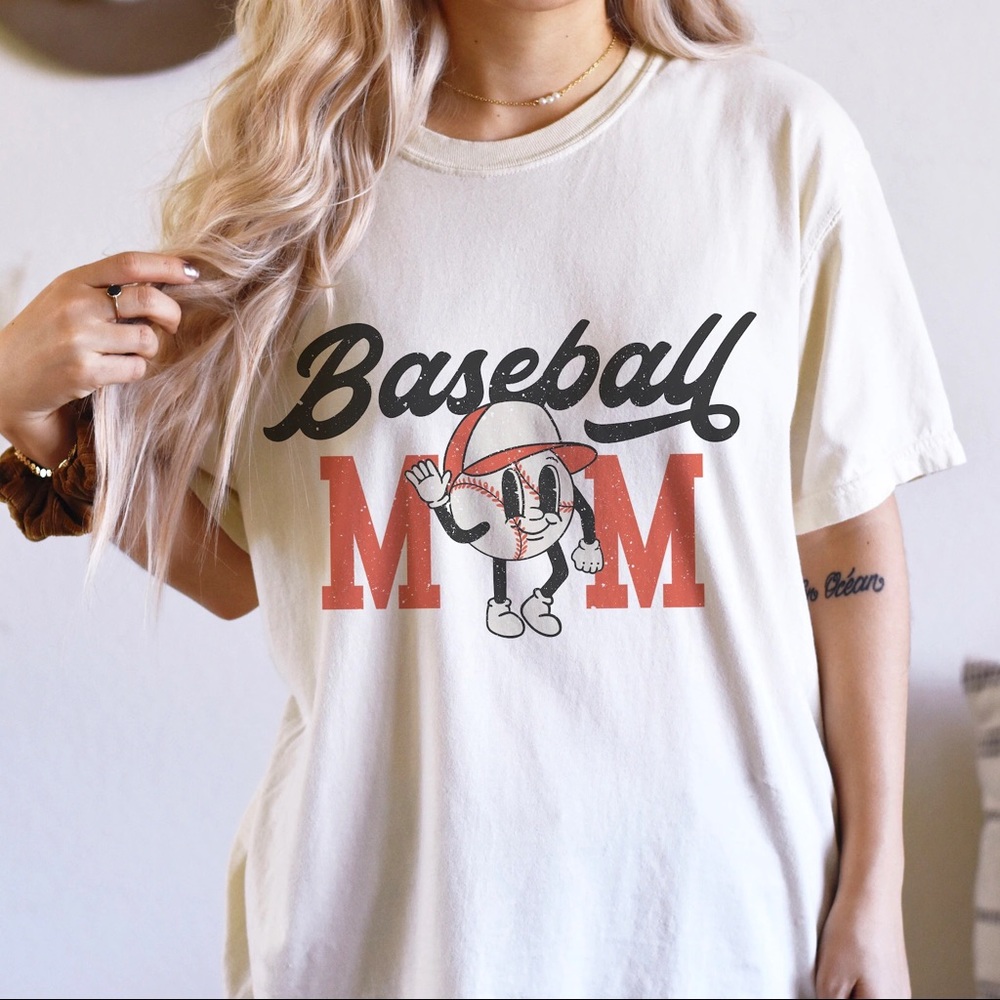 Handmade Baseball Mom Tee